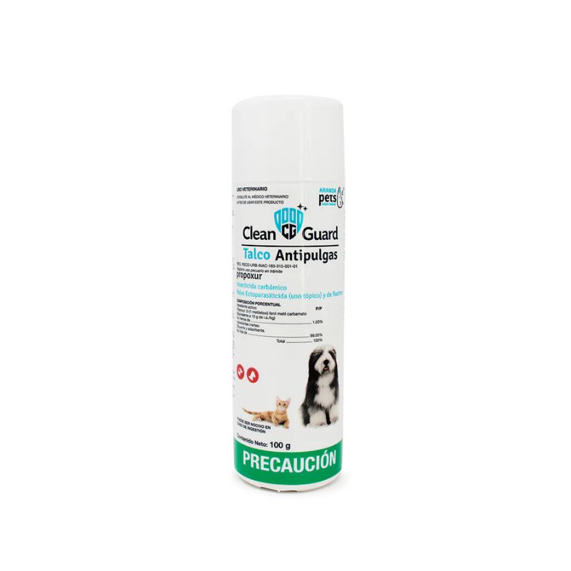 TALCO ANTIPULGAS  CLEAN GUARD 100 GR.