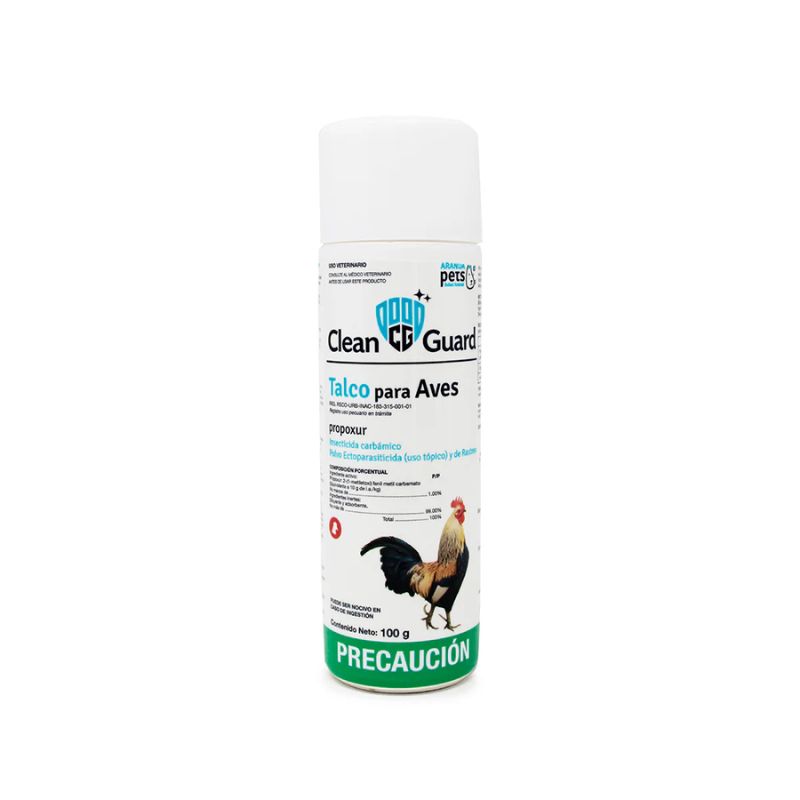 TALCO PARA AVES CLEAN GUARD 100 GR.