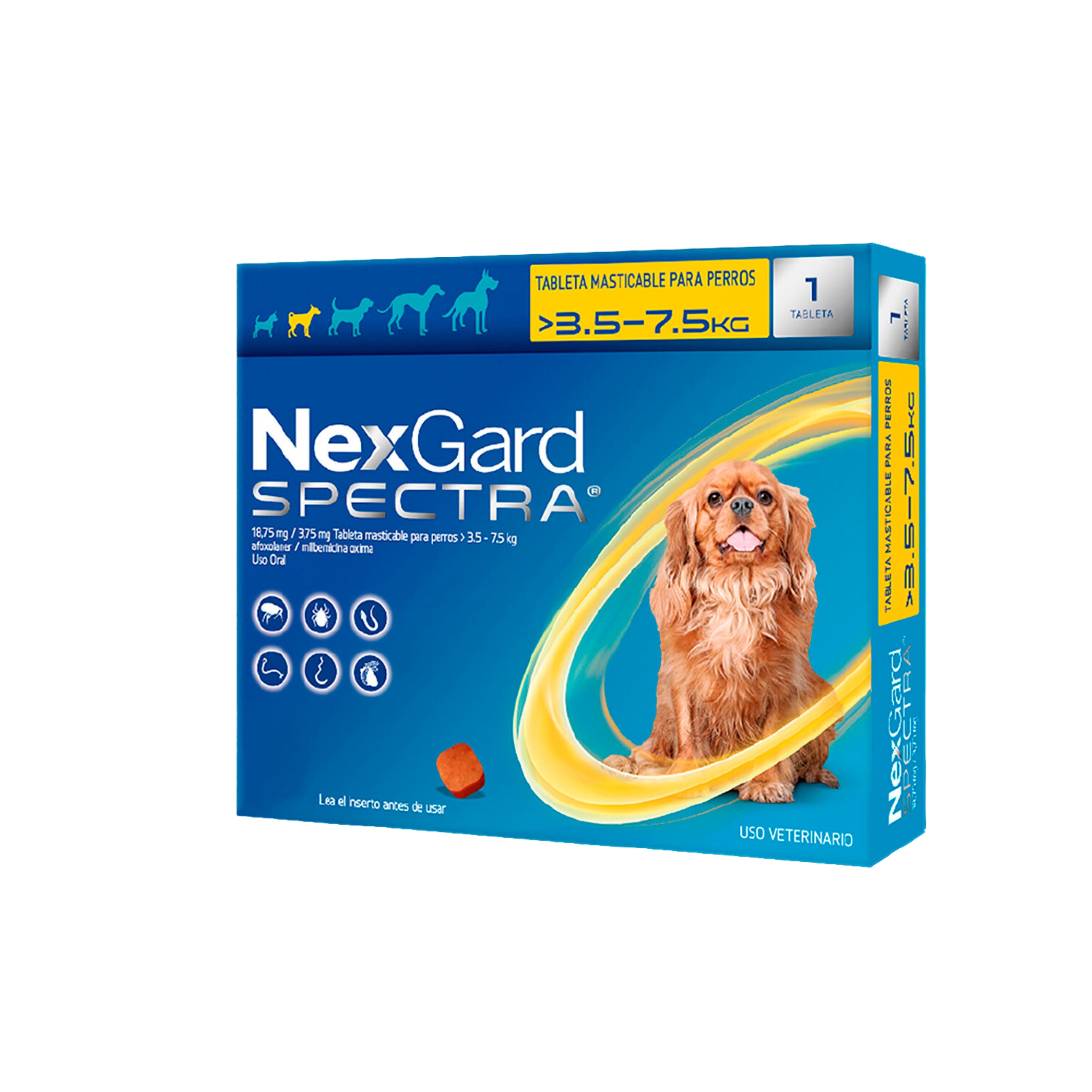 NEXGARD SPECTRA S 3.6-7.5KG 1 TAB.